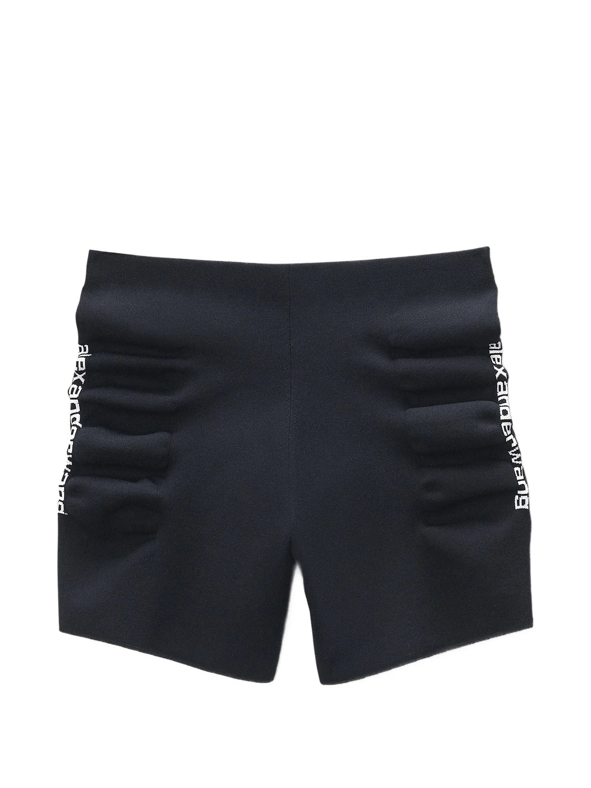 ruched logo mini shorts