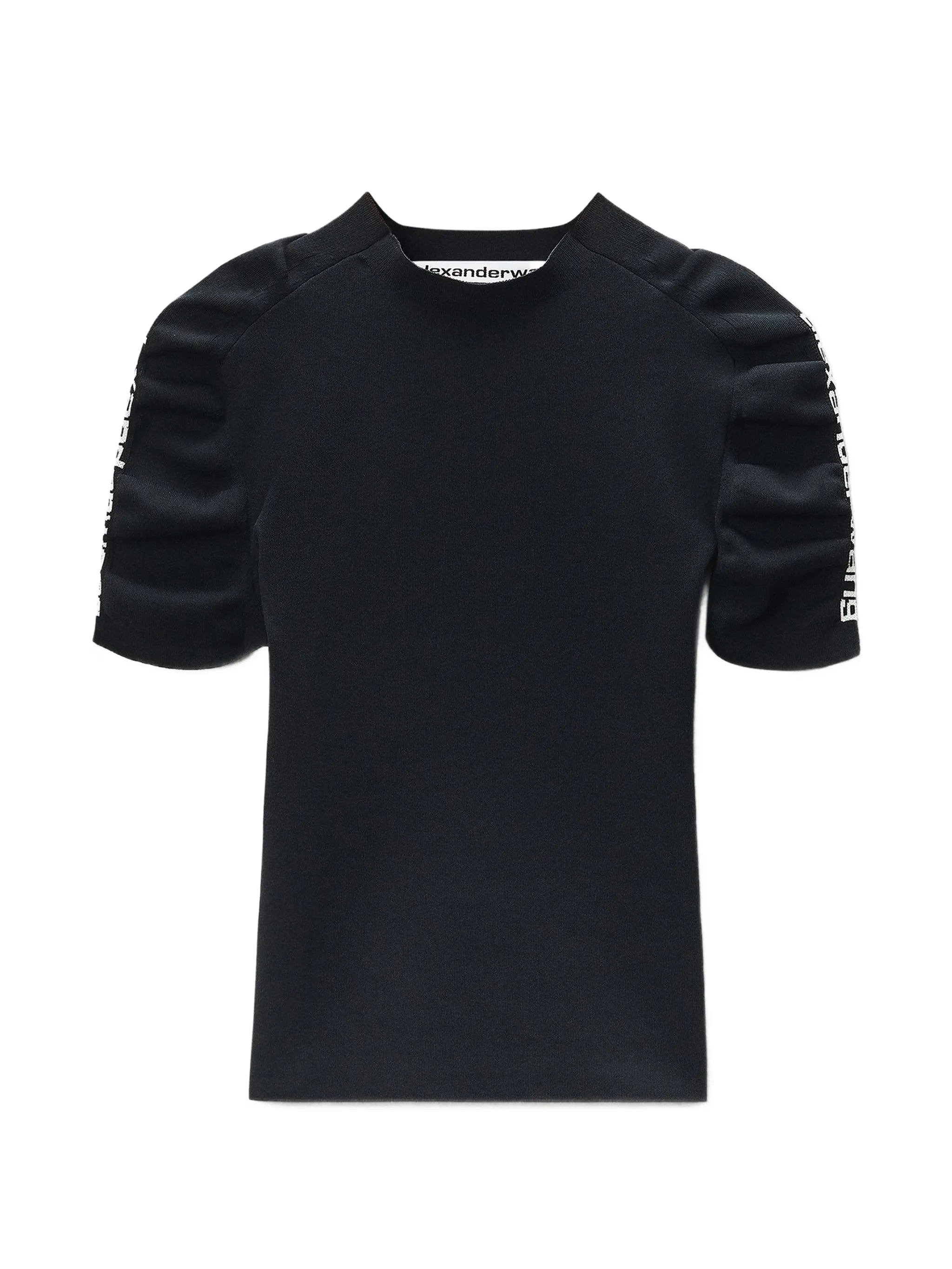 ruched logo-tape T-shirt