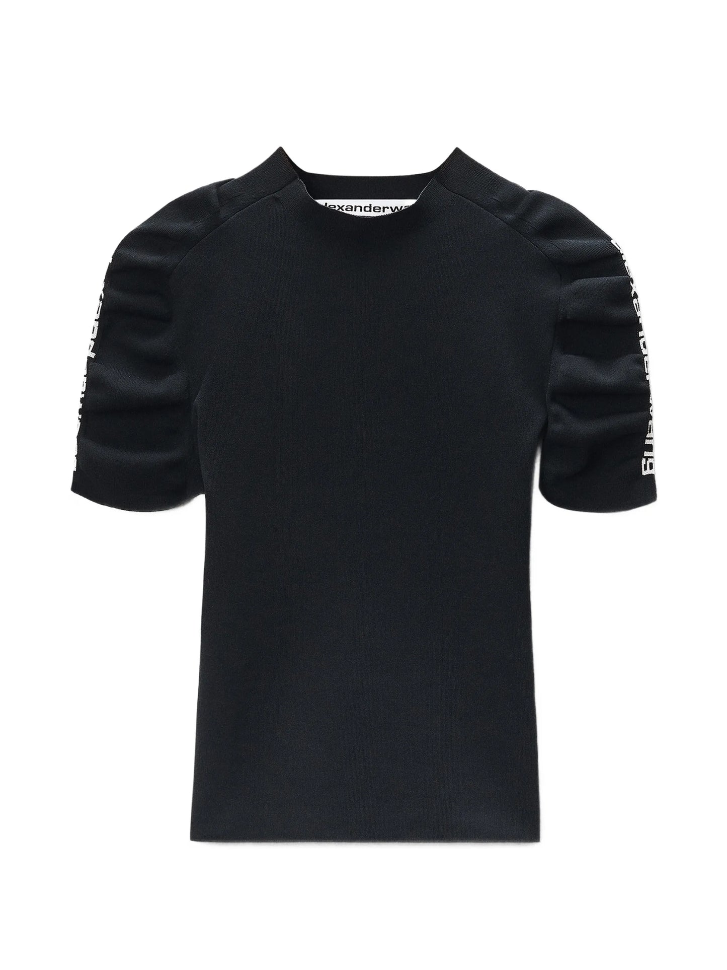 ruched logo-tape T-shirt