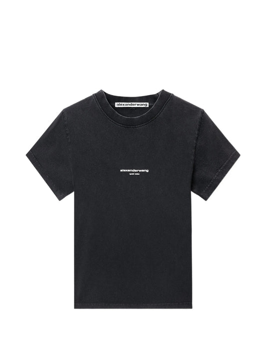 logo-print shrunken short-sleeve T-shirt
