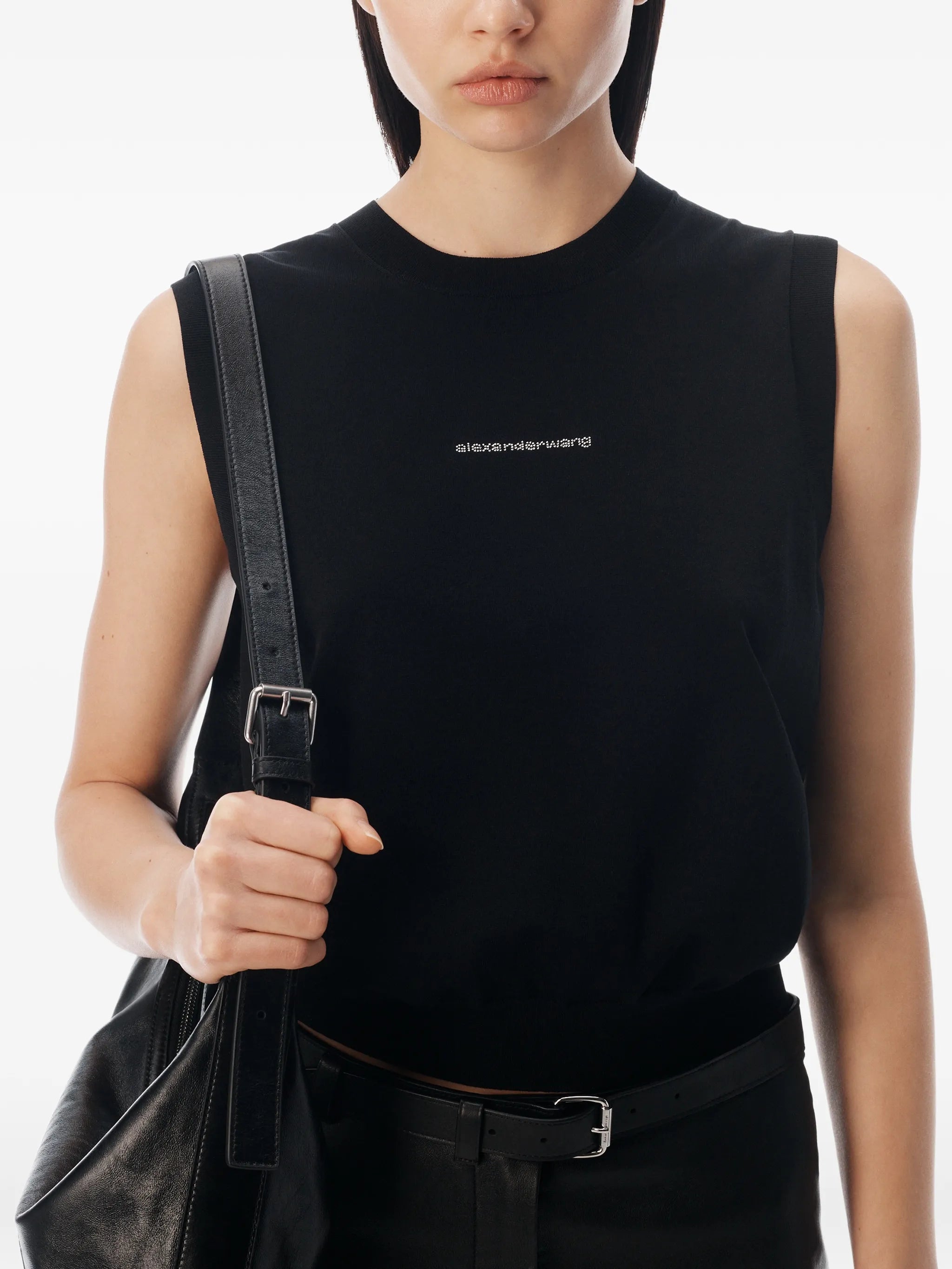 crystal hotfix logo tank