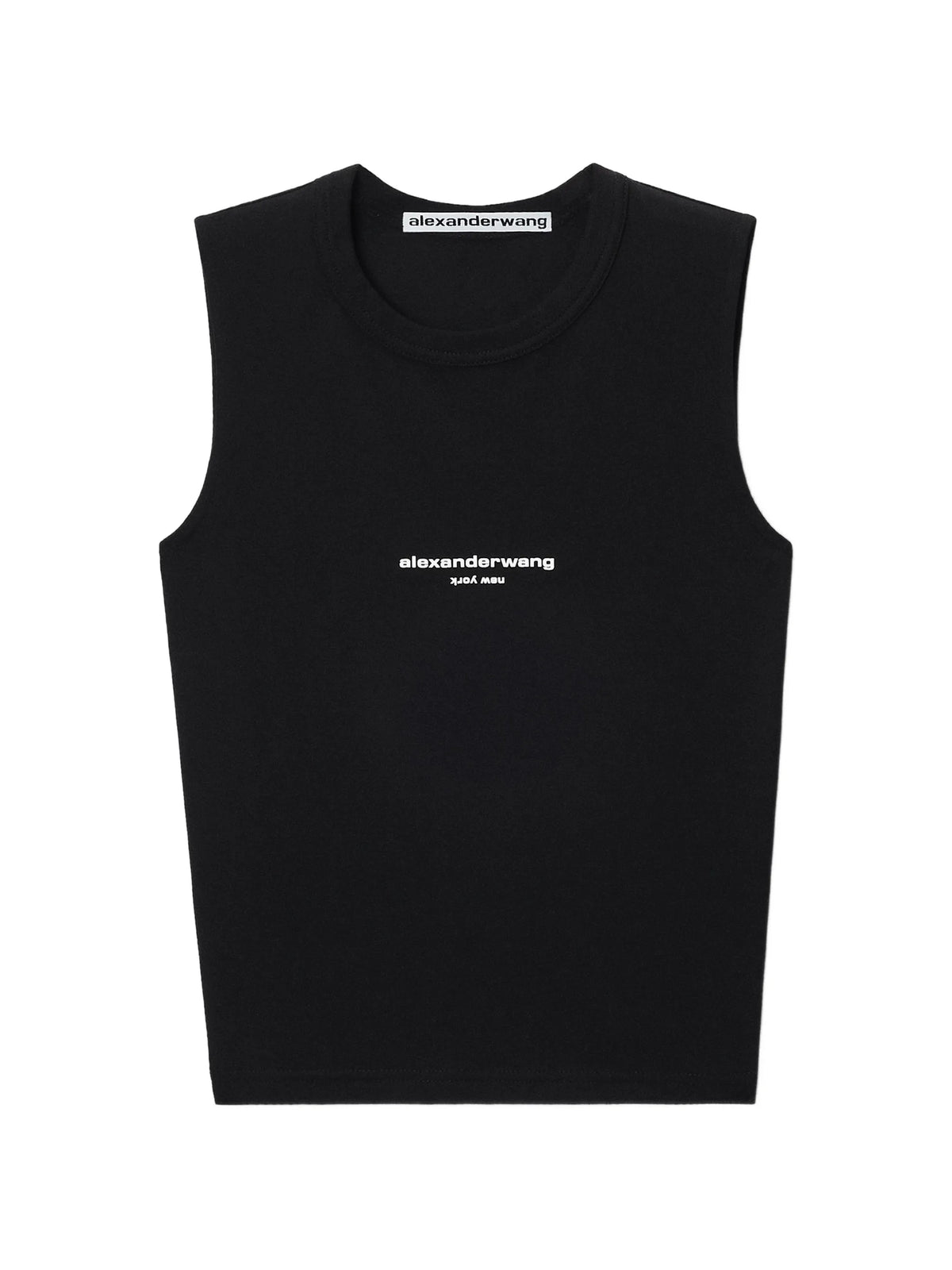 logo print fitted tank