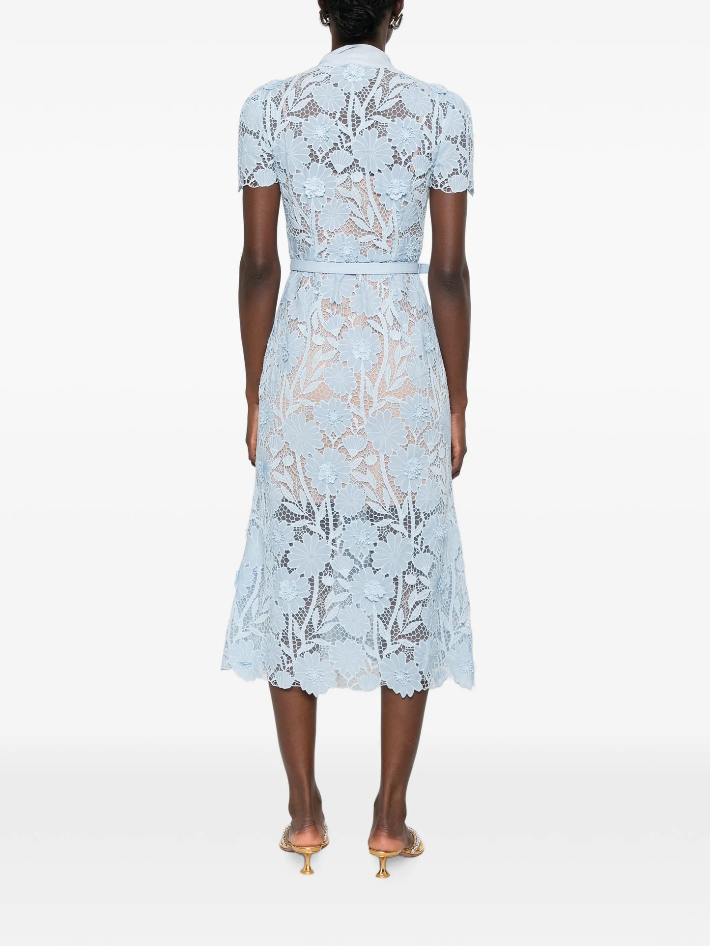 tie-neck midi dress