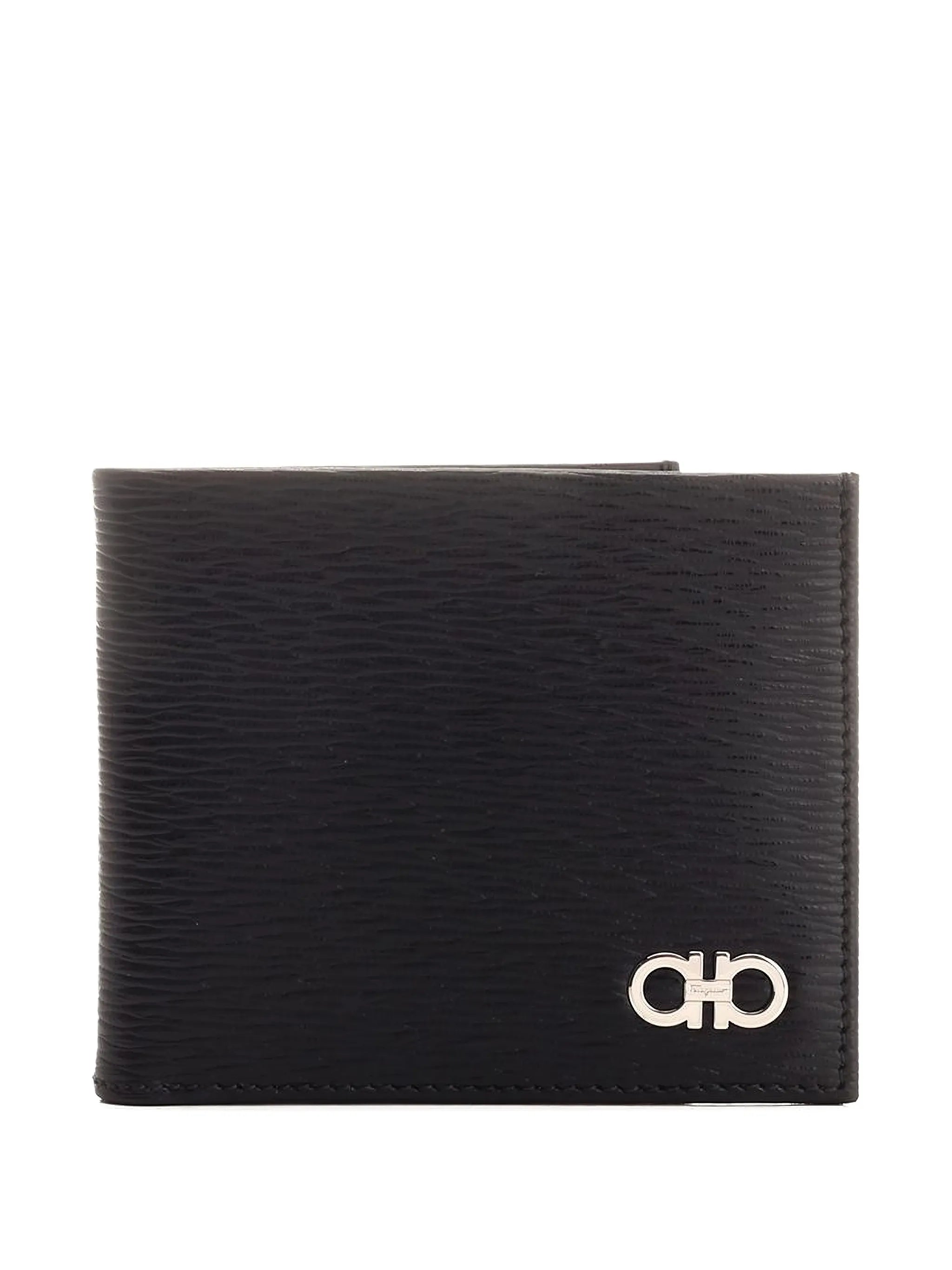 Gancini-plaque leather wallet