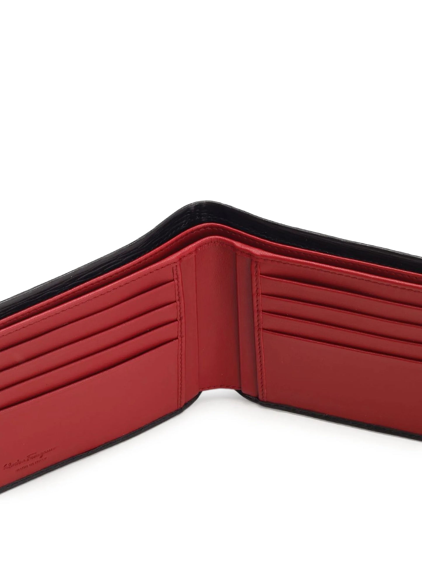 Gancini-plaque leather wallet