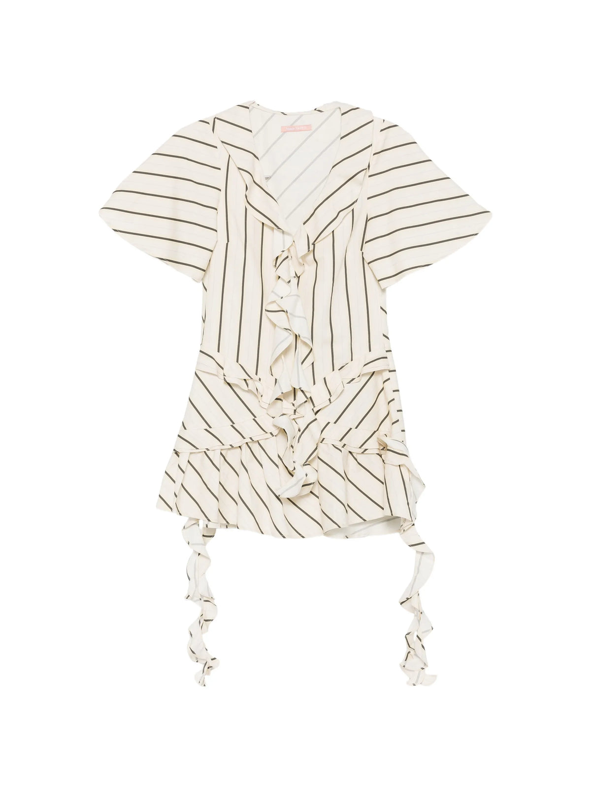 Olympia ruffled striped mini dress