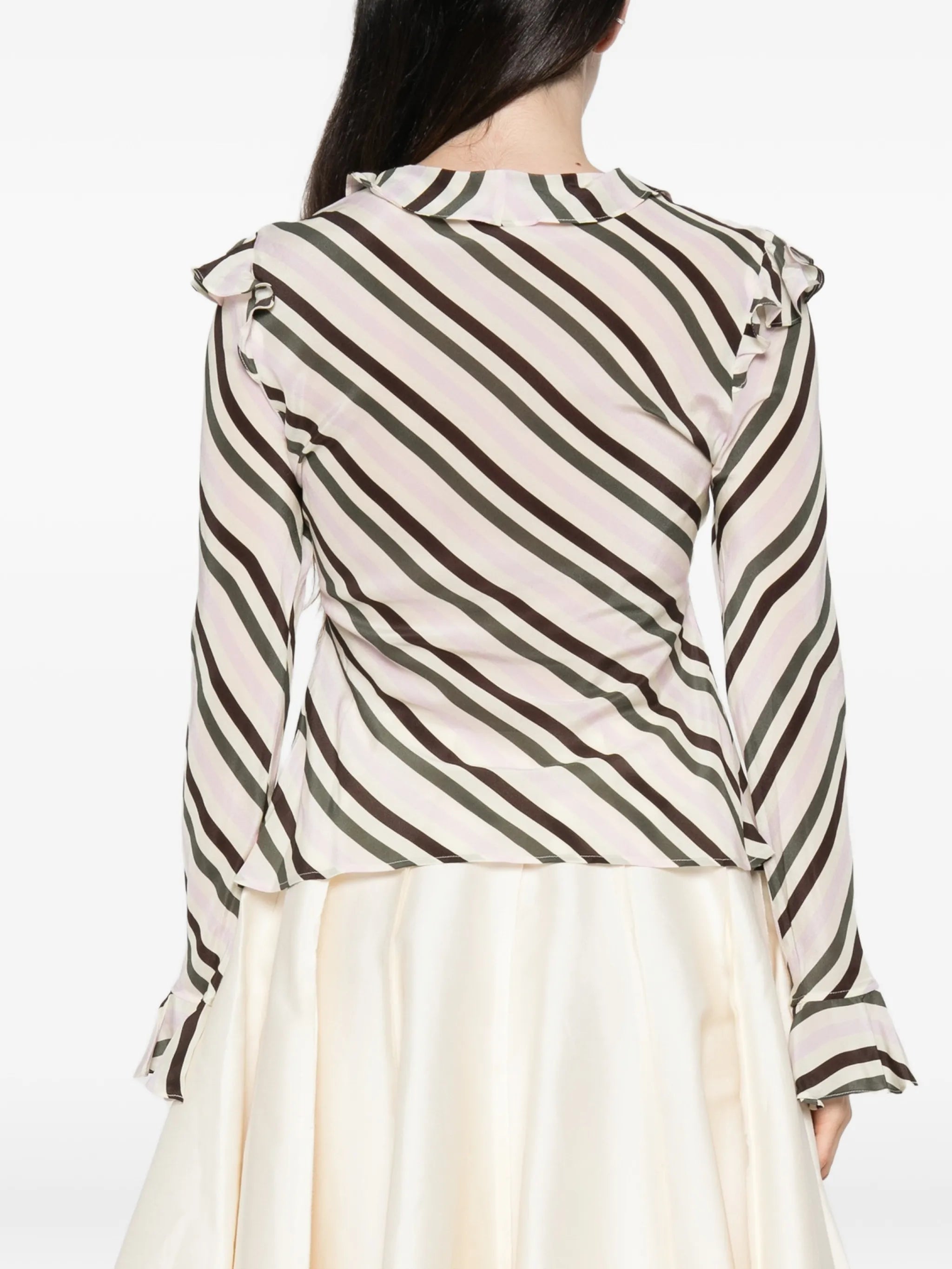 Cool About It ruffled striped top