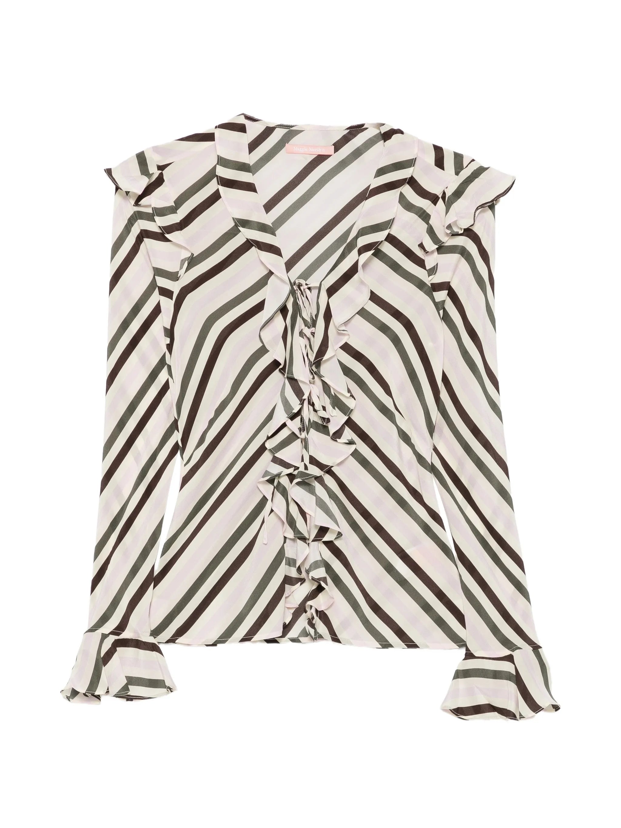 Cool About It ruffled striped top