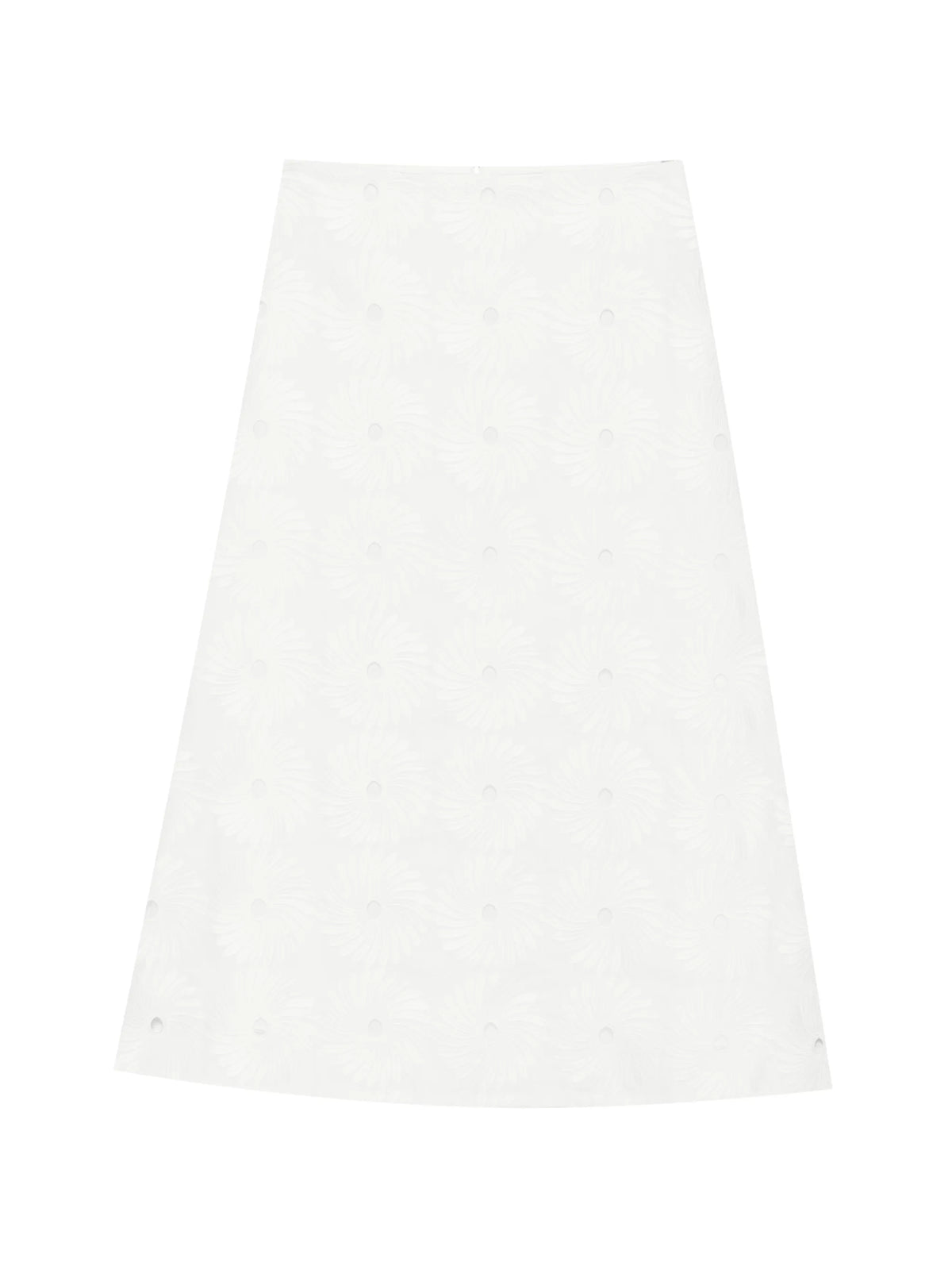 It's A New Day embroidered midi skirt