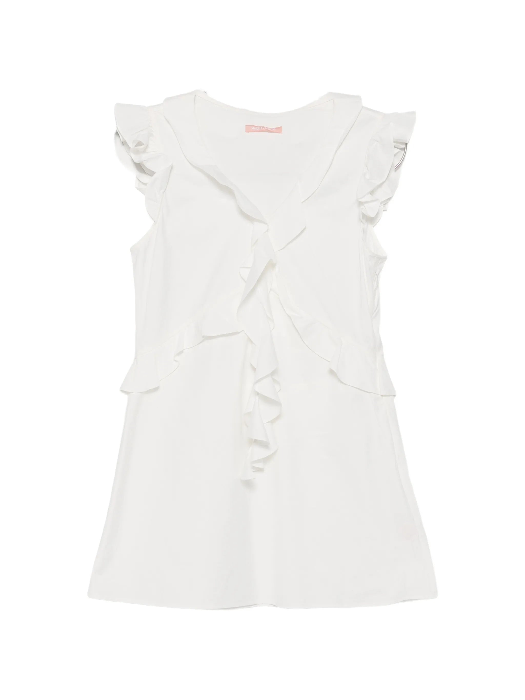 Weak At The Knees ruffled cotton mini dress