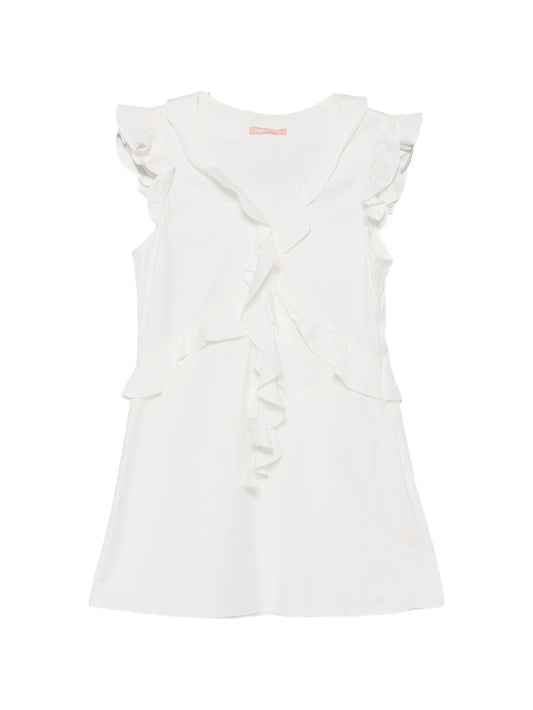 Weak At The Knees ruffled cotton mini dress