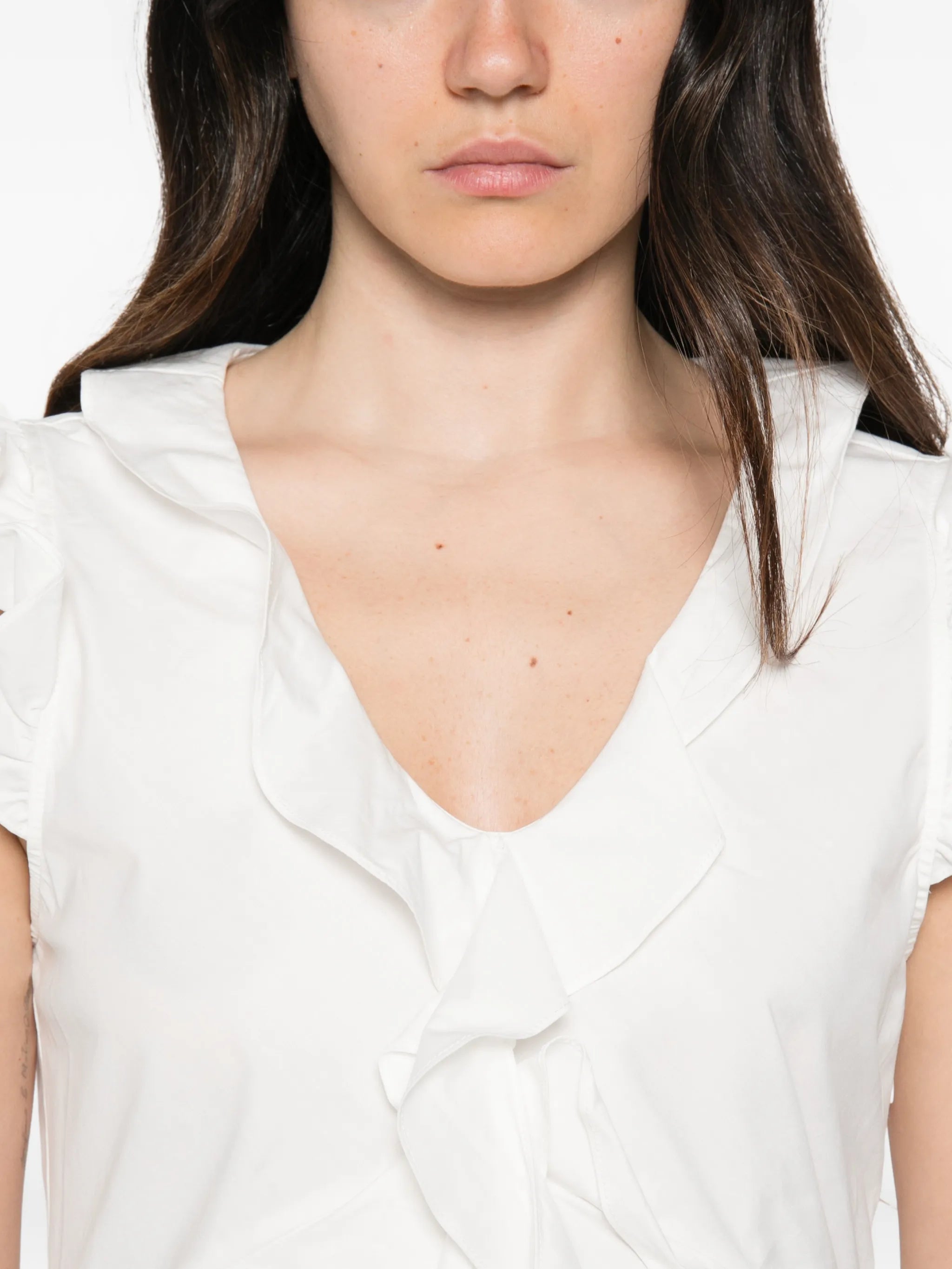 Weak At The Knees ruffled cotton mini dress