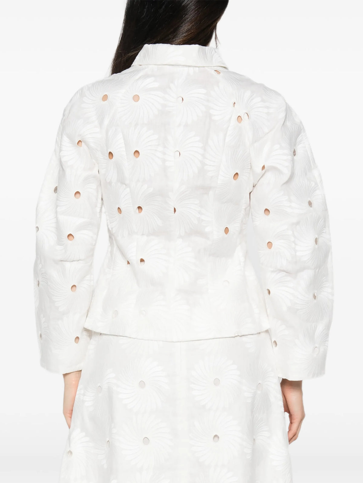 The Years Are Short embroidered tie-fastening top