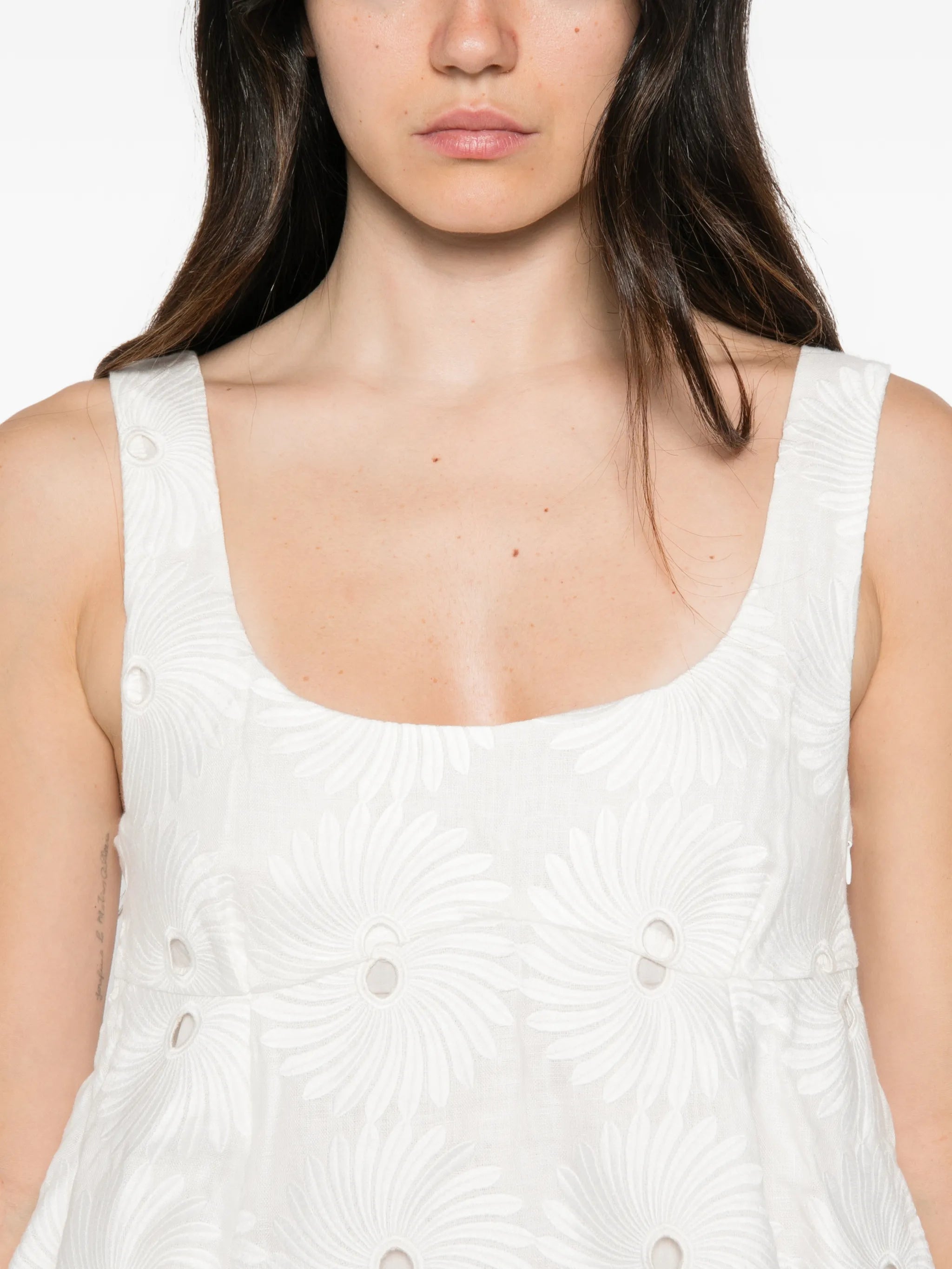 Dress That All Bad Boys Like 2.0 embroidered eyelet-detail mini dress