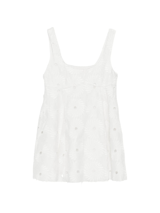 Dress That All Bad Boys Like 2.0 embroidered eyelet-detail mini dress