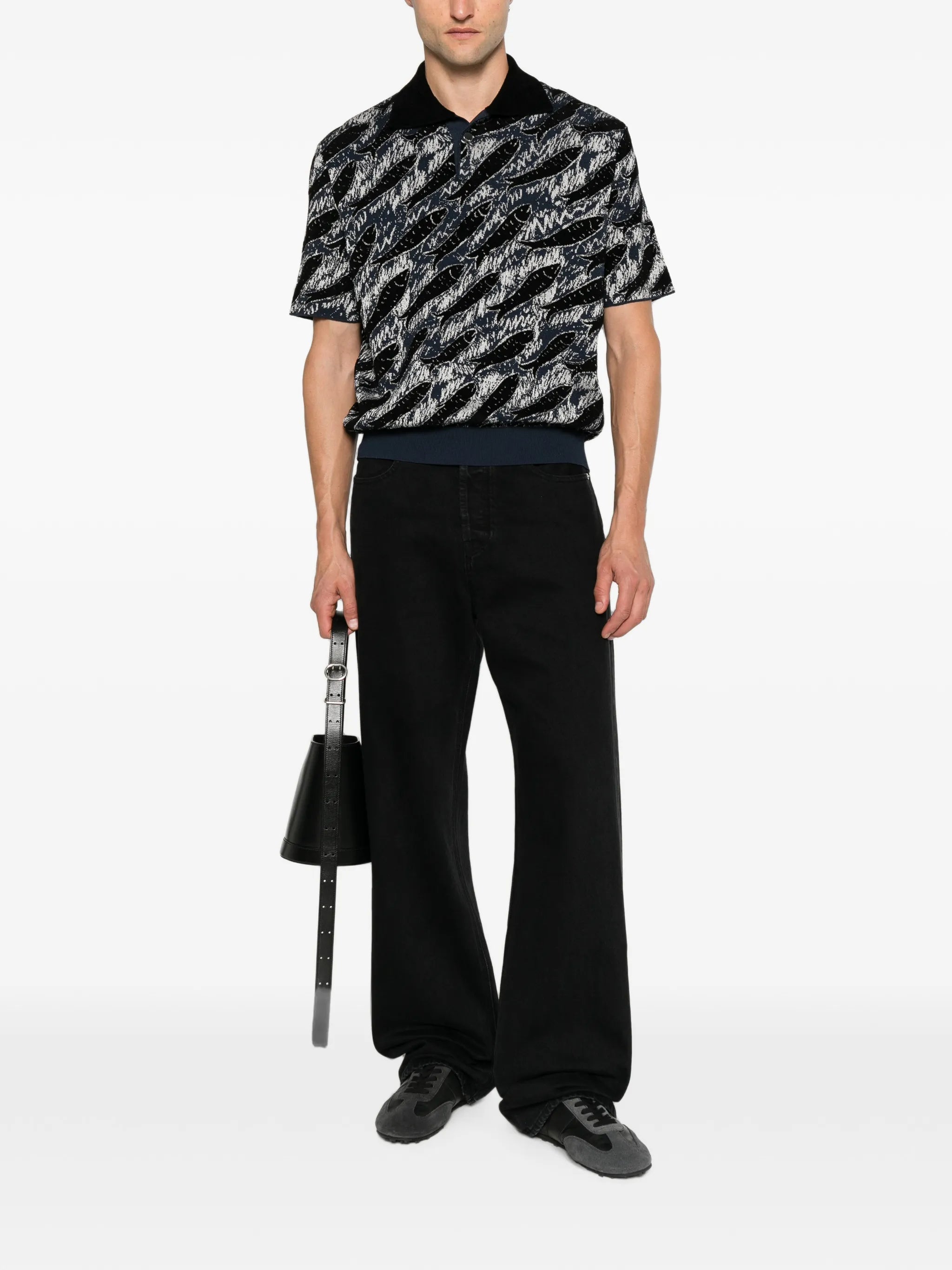 the straight De-Nîmes denim trousers
