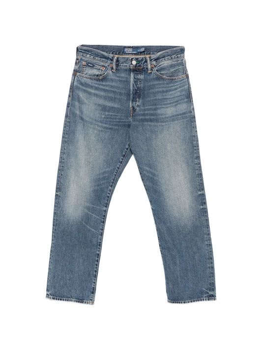 belt-loop buttoned jeans