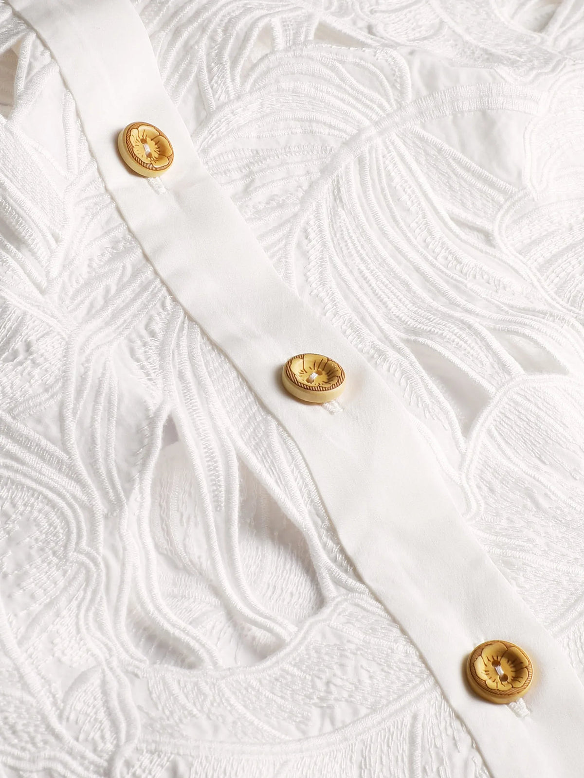 Mahon embroidered crop shirt