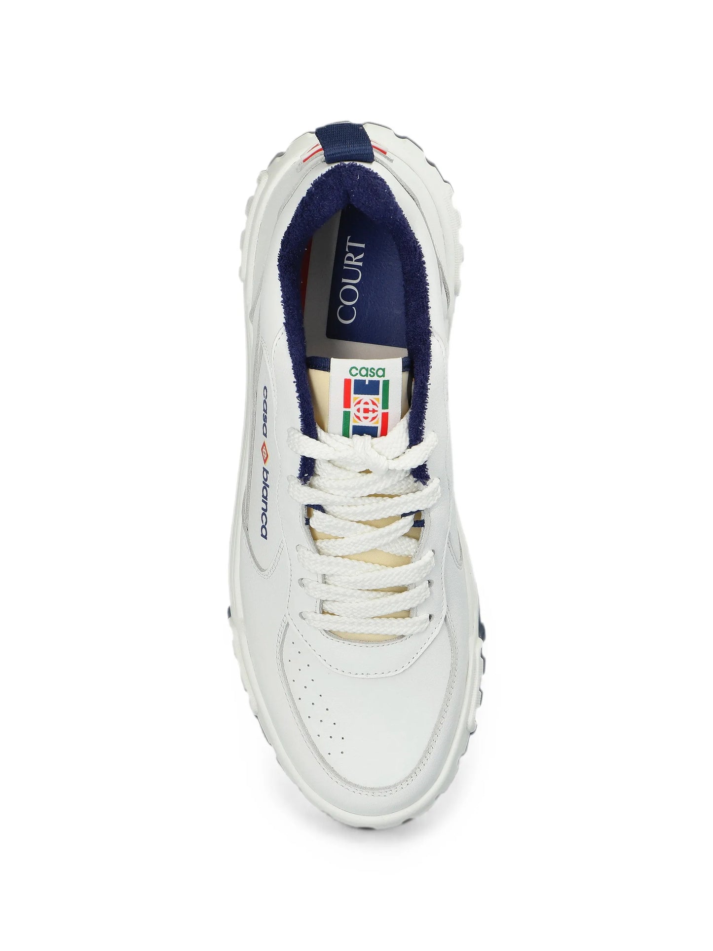 logo-patch leather sneakers