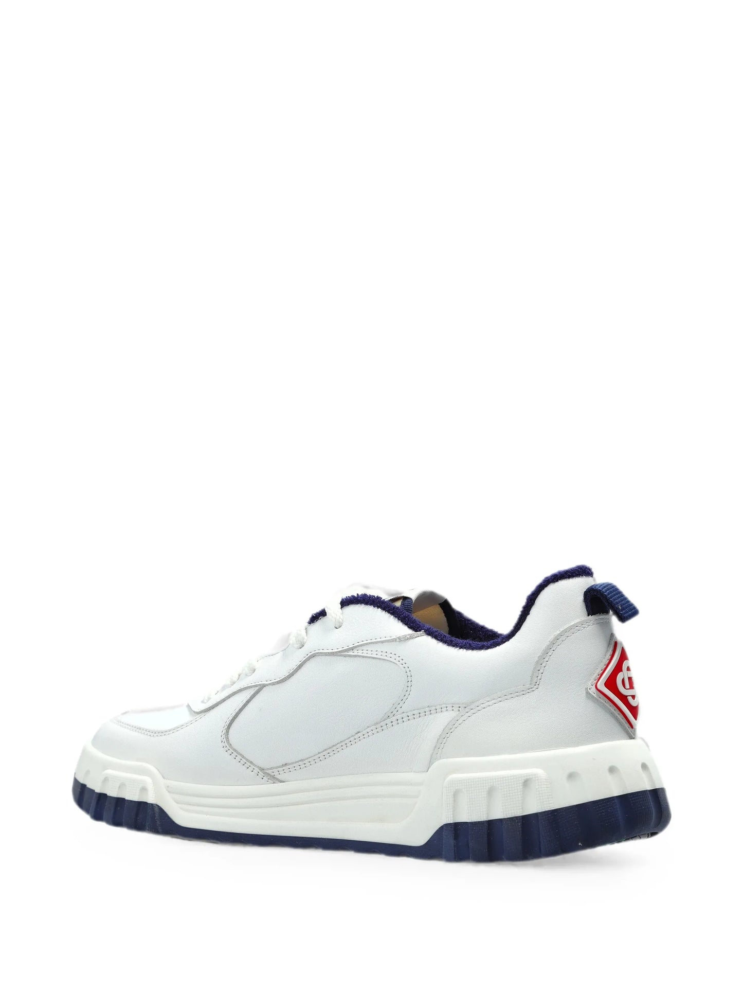 logo-patch leather sneakers