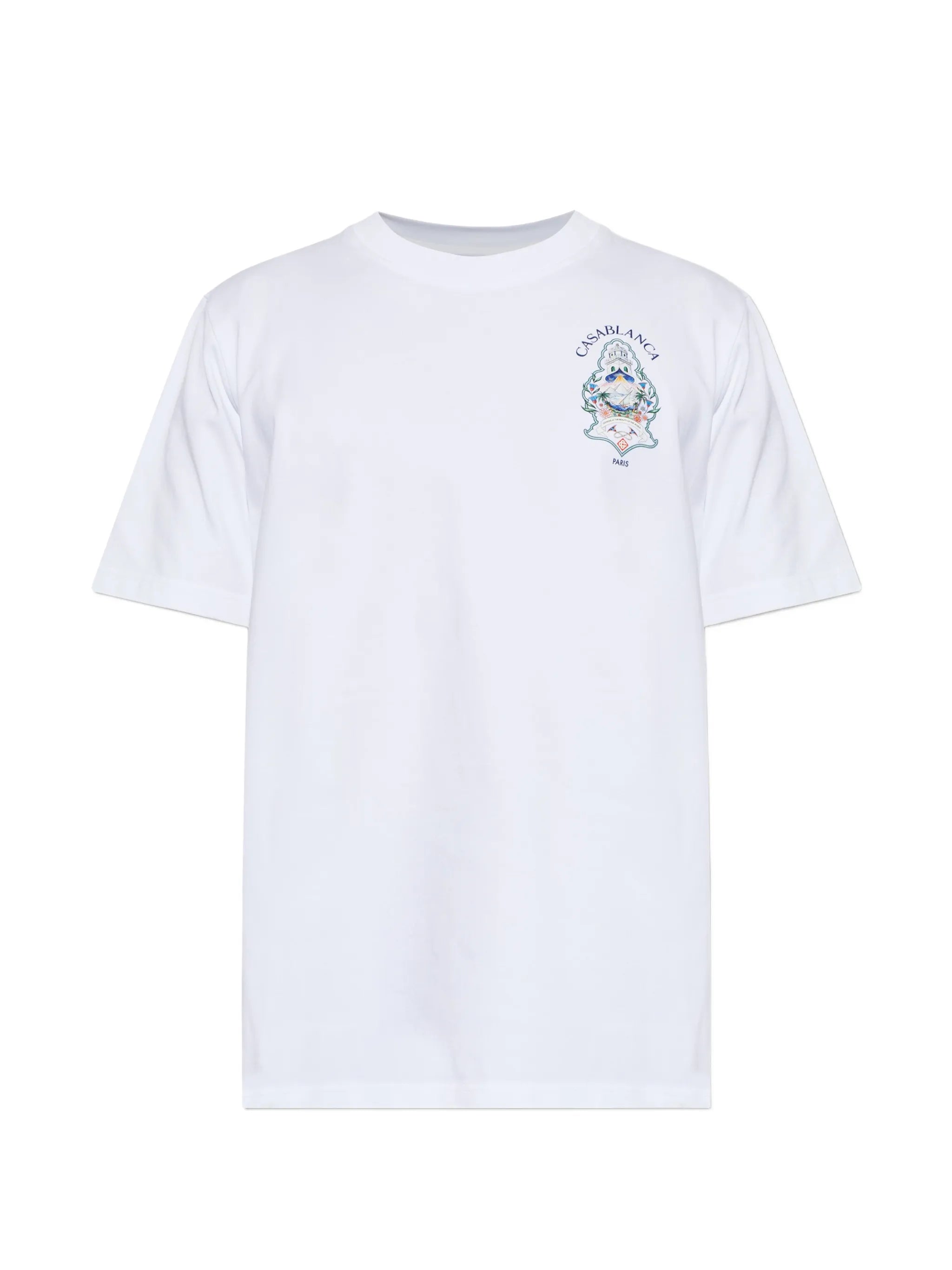 white Hotel emblem short sleeve T‑shirt