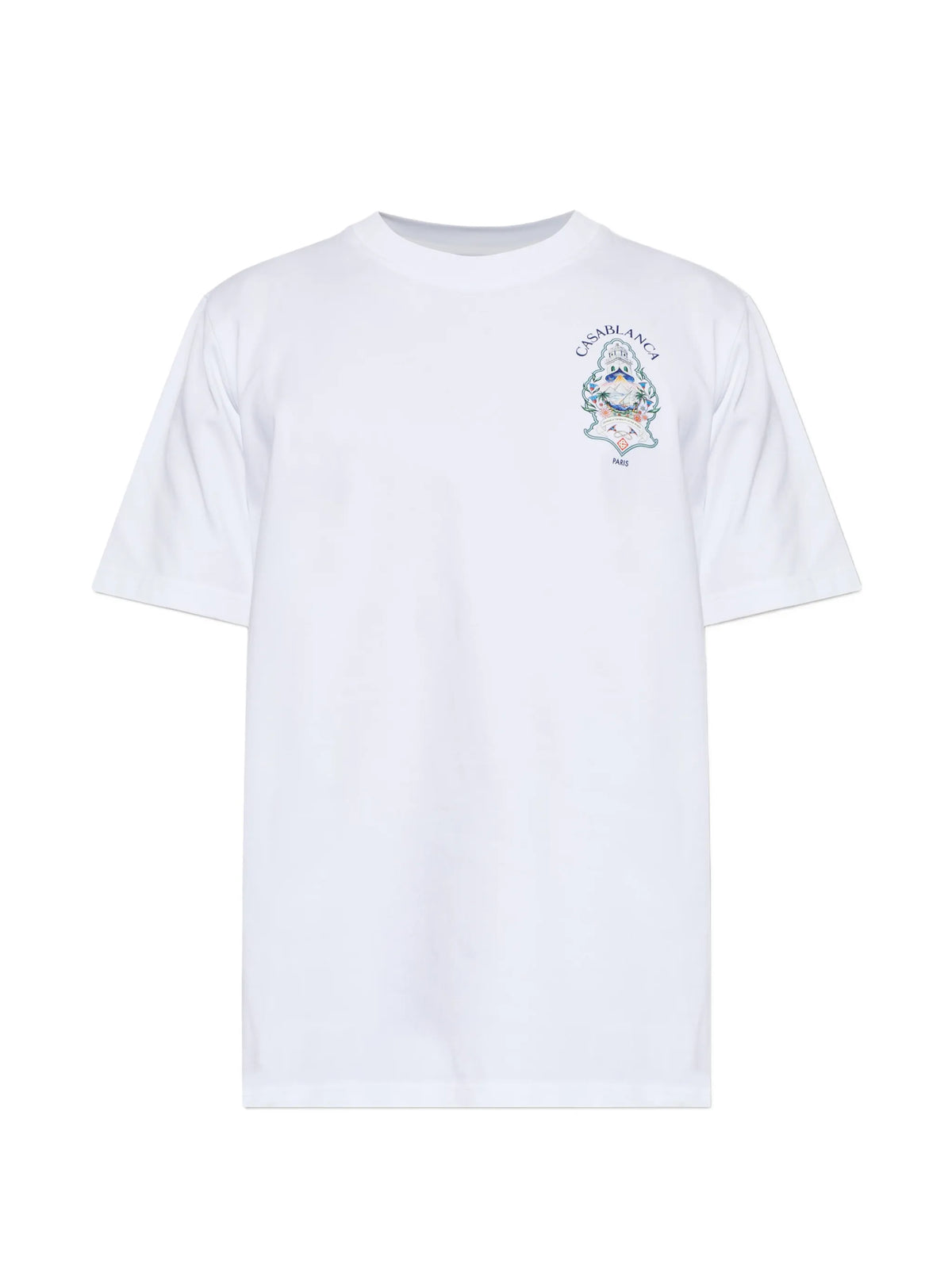 white Hotel emblem short sleeve T‑shirt