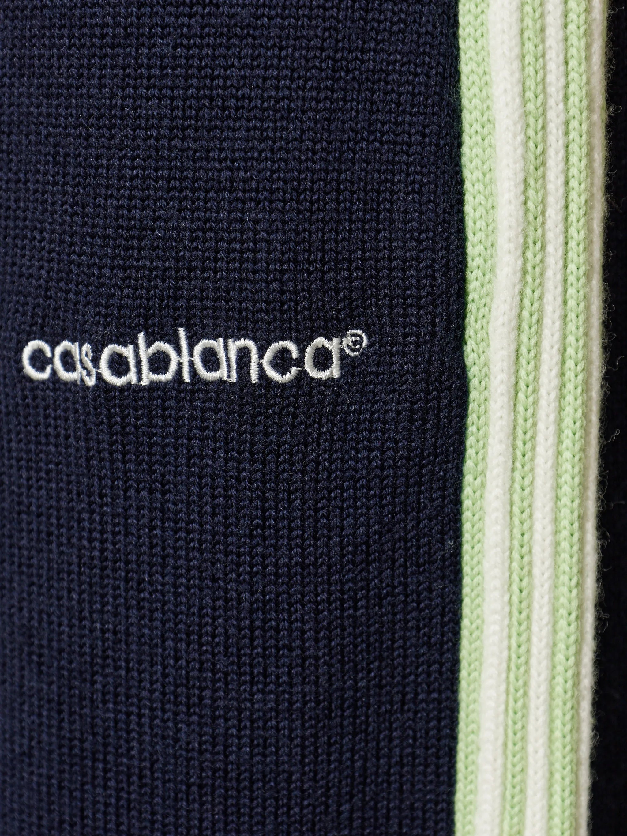 navy merino track trousers