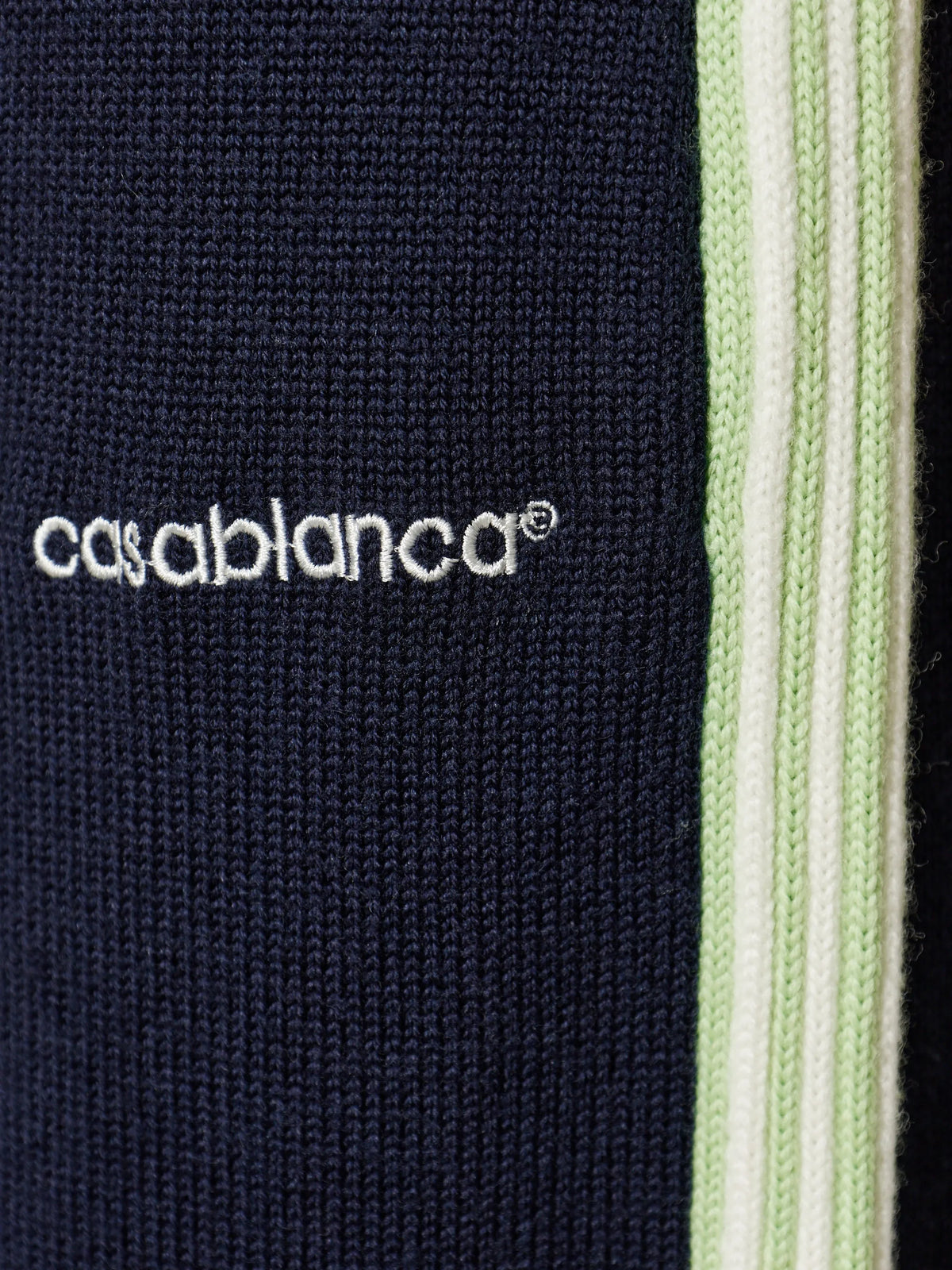 navy merino track trousers