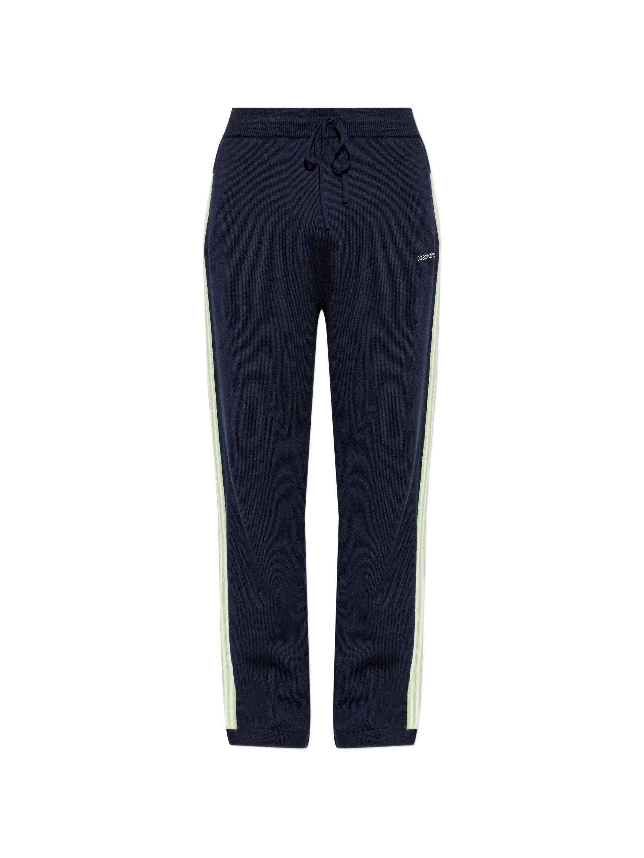 navy merino track trousers