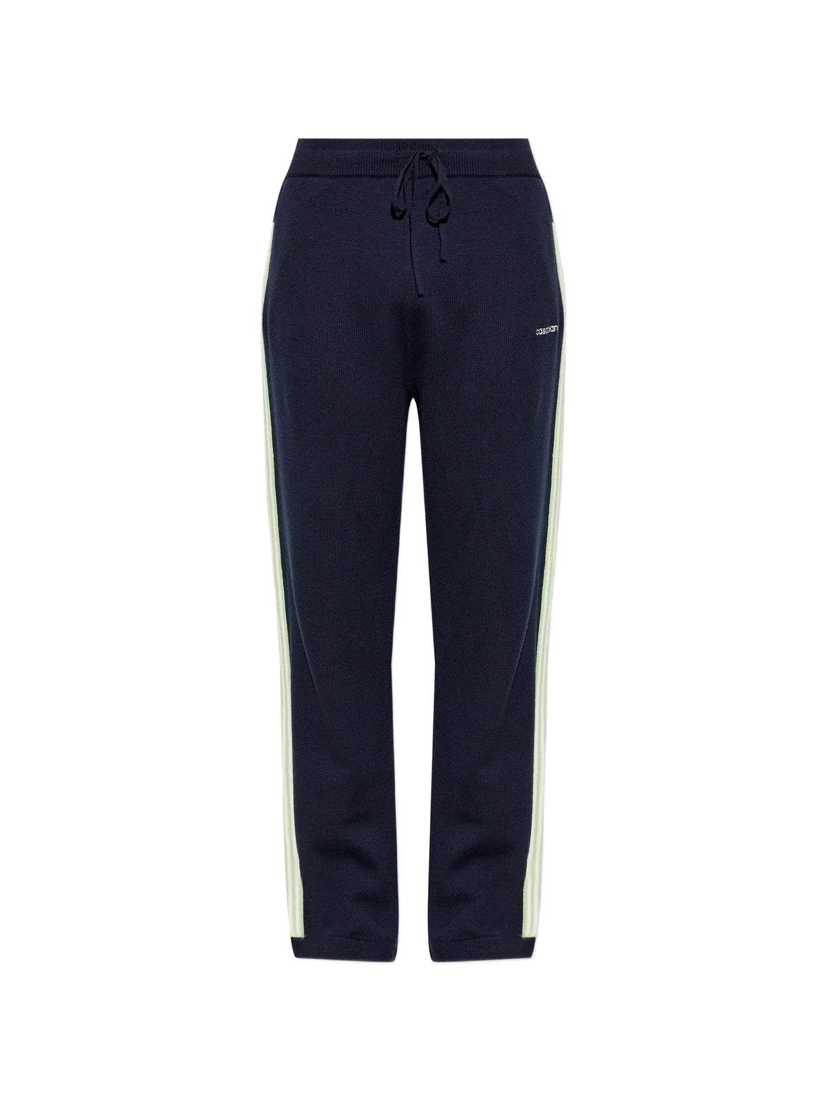 navy merino track trousers