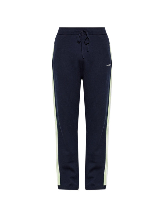 navy merino track trousers