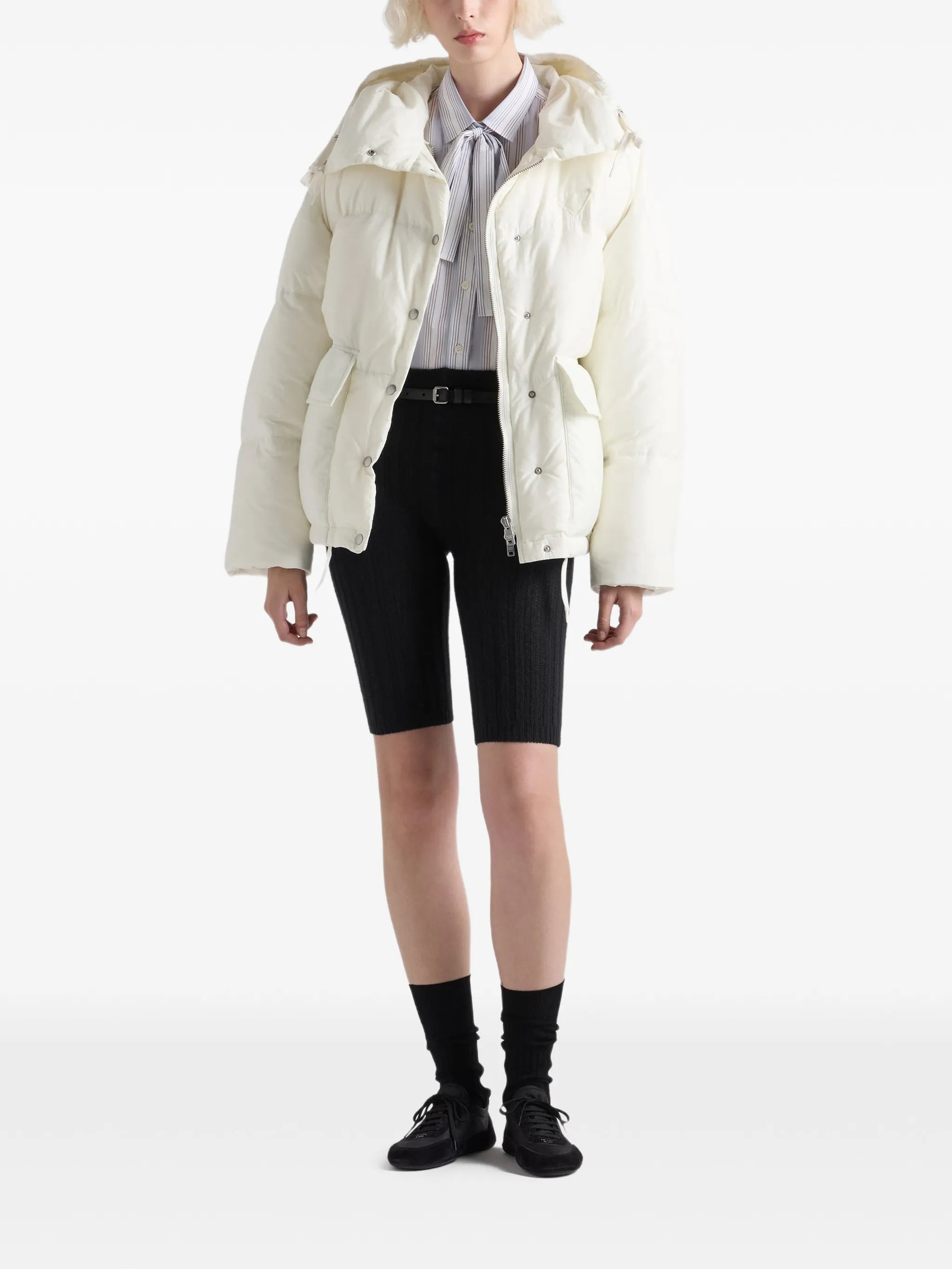 wool and cashmere short leggings
