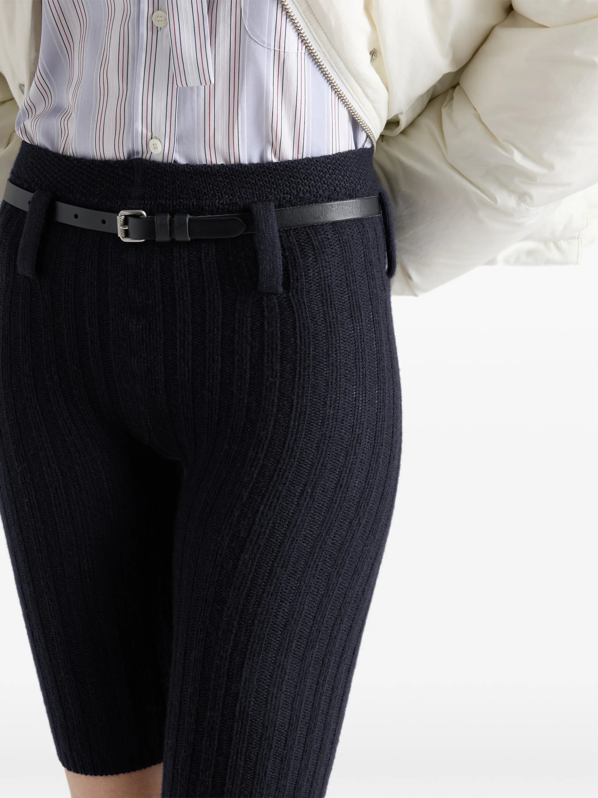 wool and cashmere short leggings