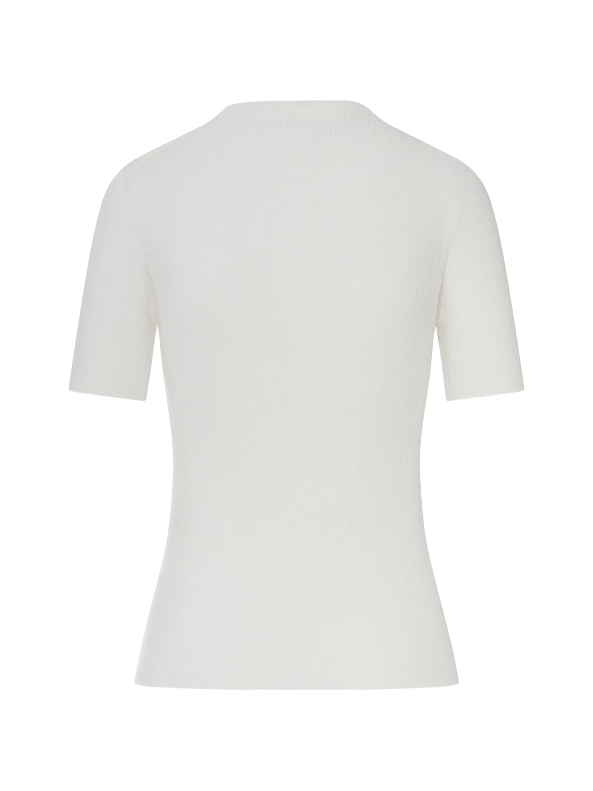 ribbed short-sleeve sweater
