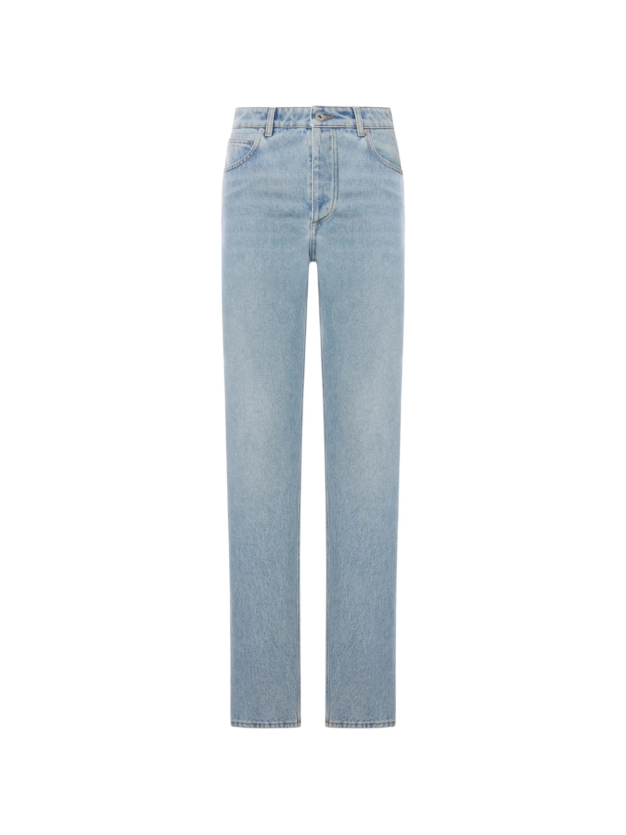 logo-patch straight-leg jeans
