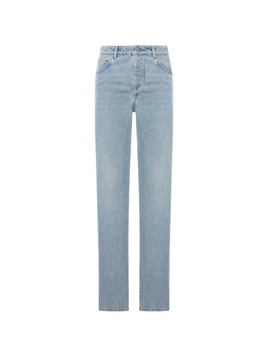 logo-patch straight-leg jeans