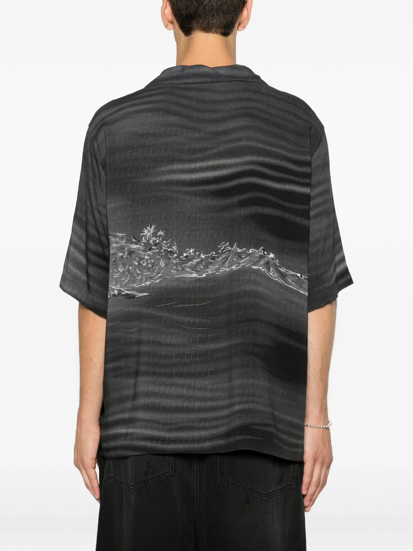 palm tree-print shirt