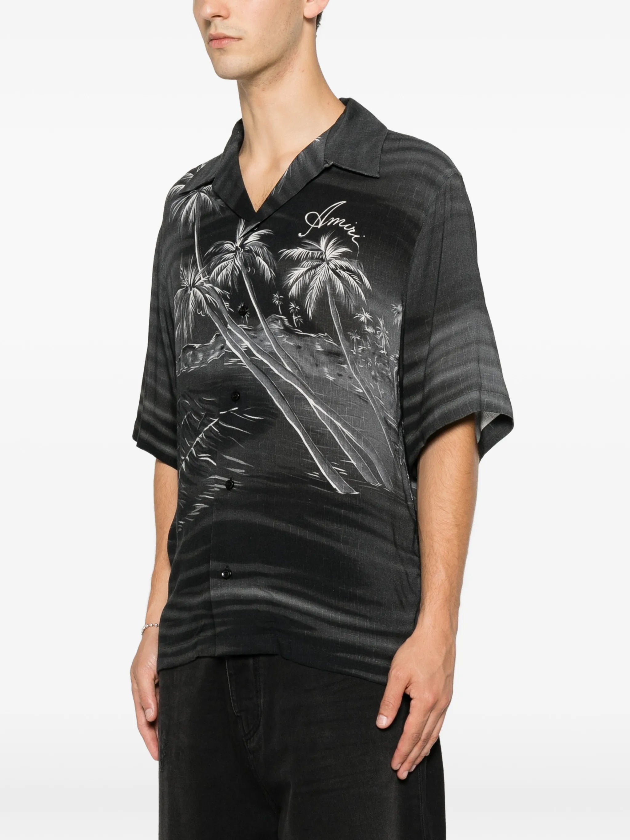 palm tree-print shirt