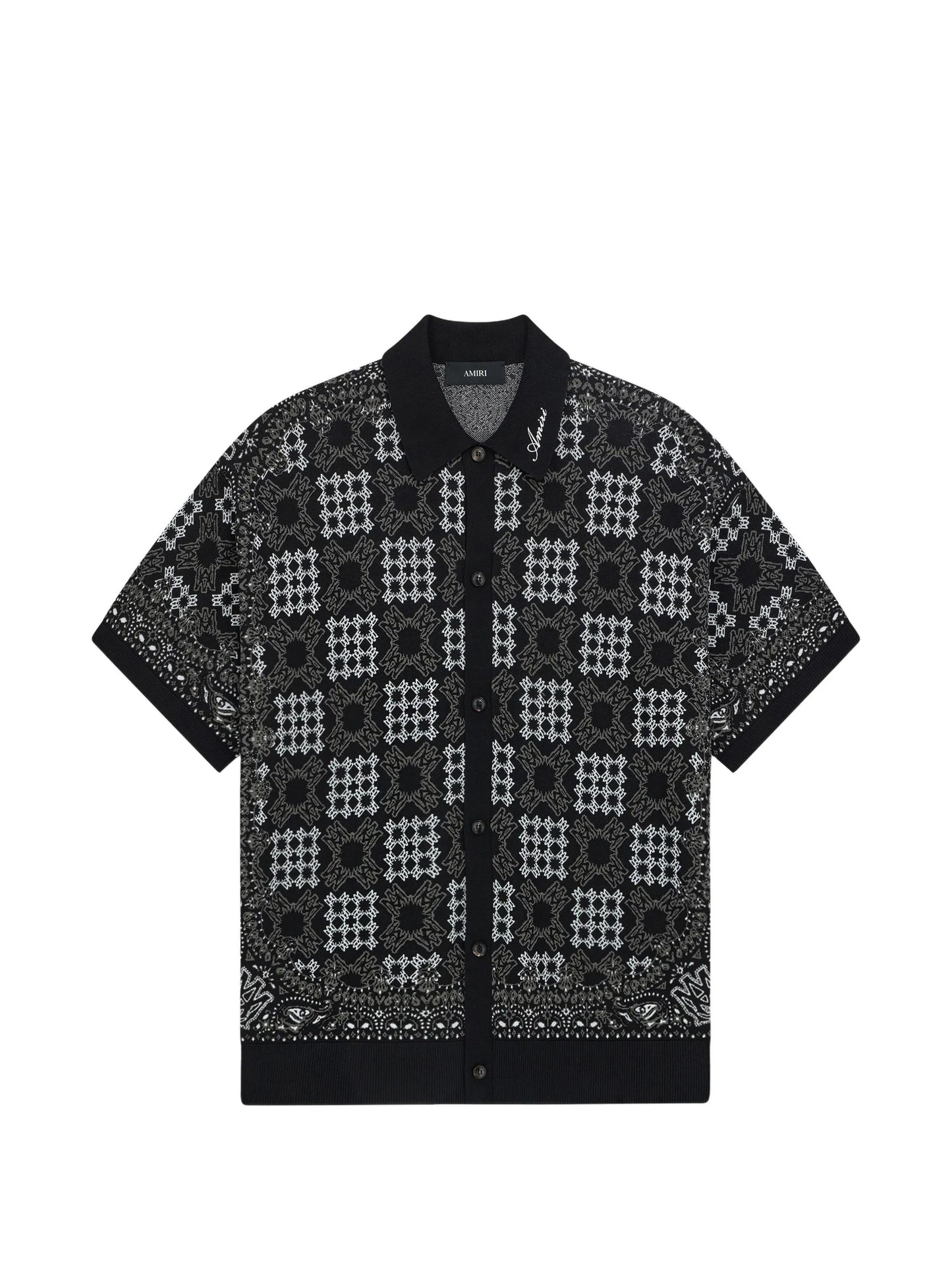 MA Quad checker crochet shirt
