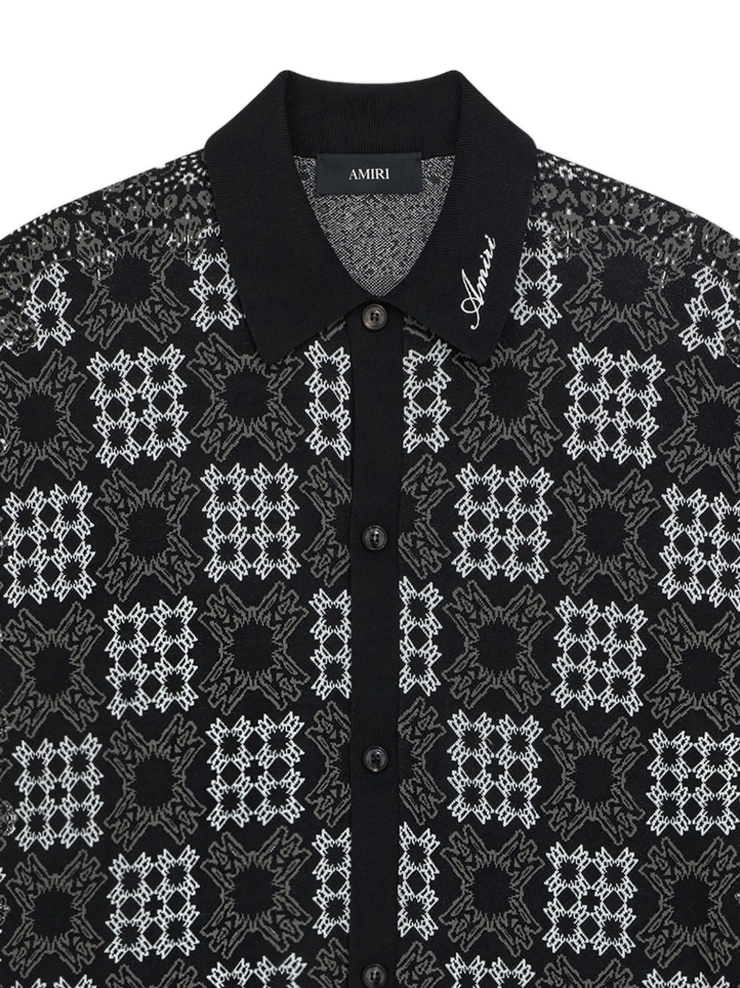 MA Quad checker crochet shirt