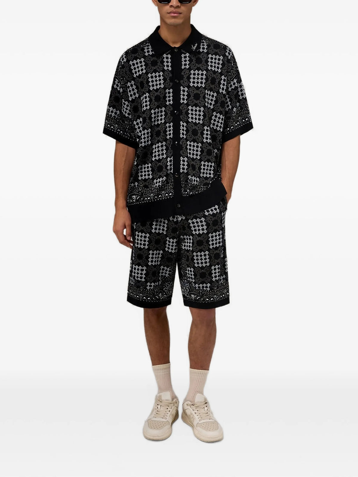 MA Quad Checker Crochet Shirt