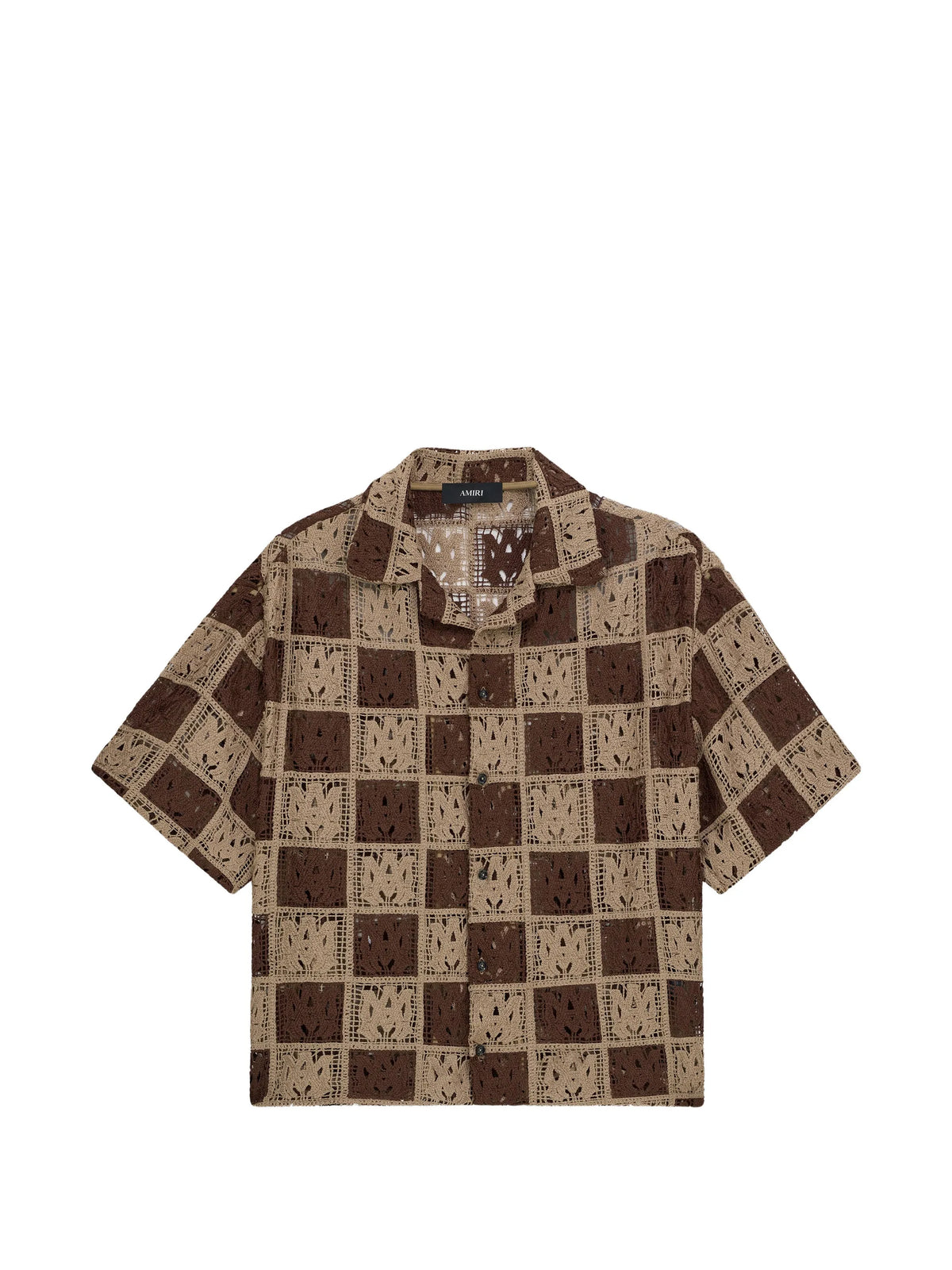 MA Quad Checker oversized camp shirt