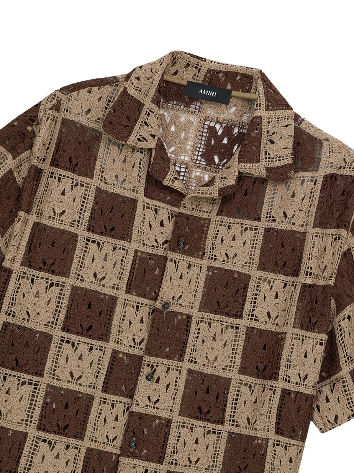 MA Quad Checker oversized camp shirt