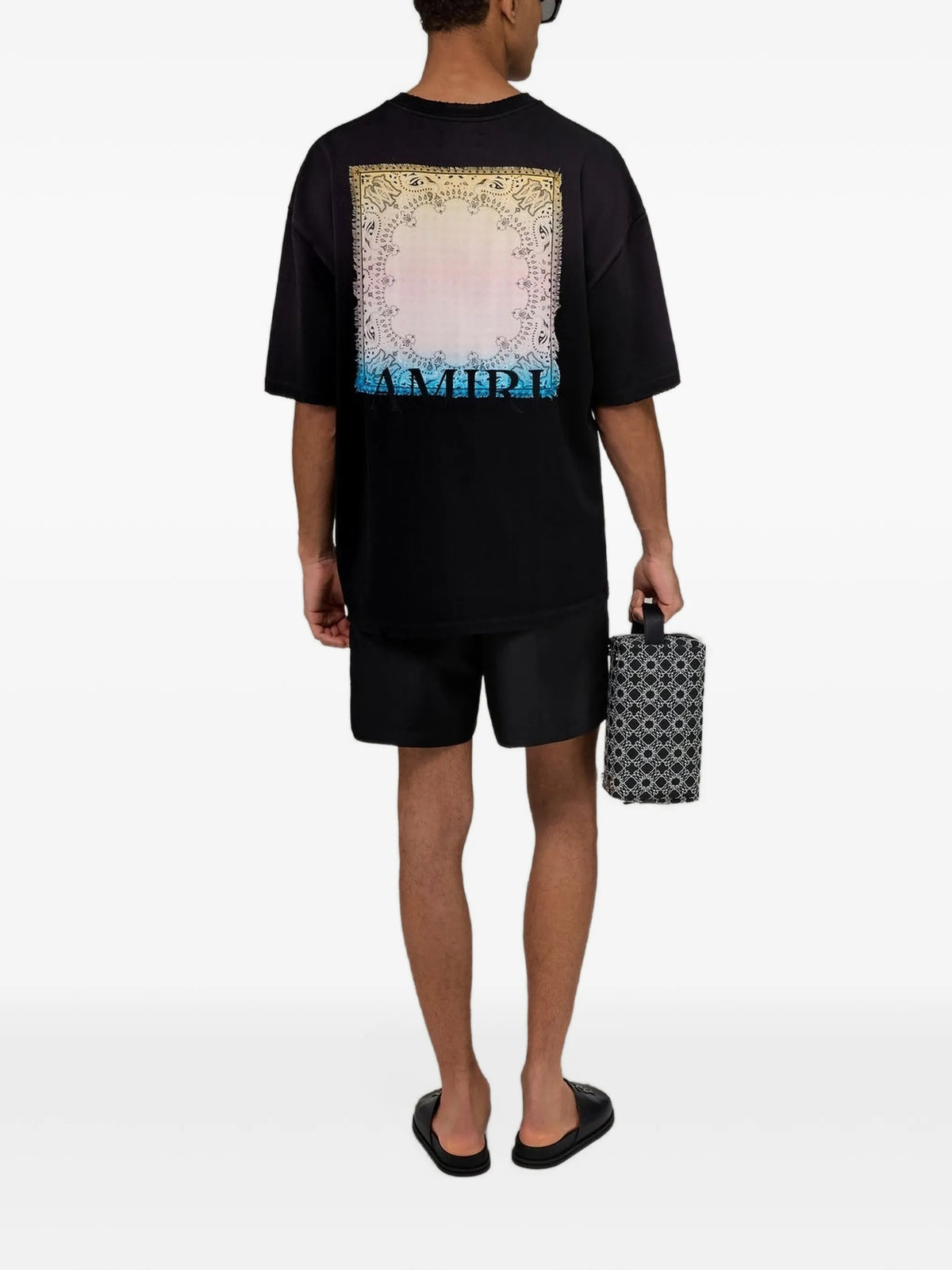 patch swim shorts