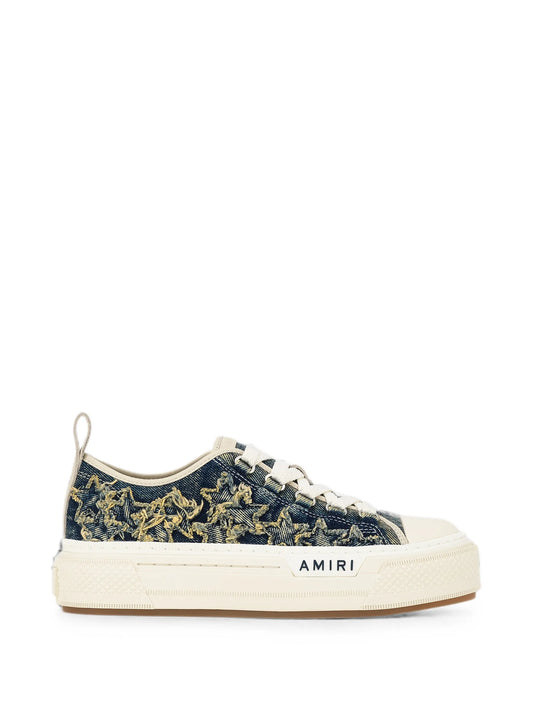 denim court low sneakers