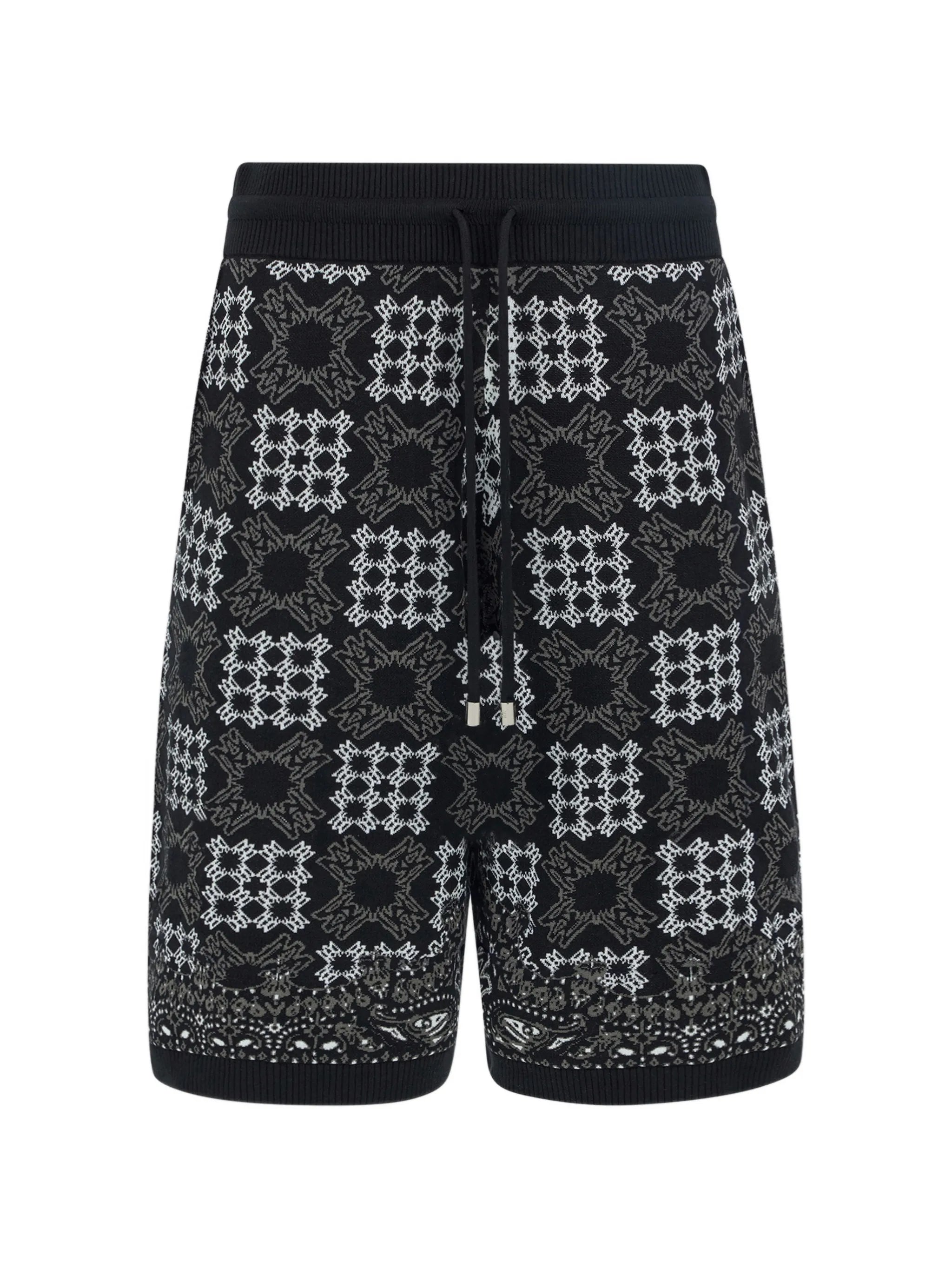 MA quad check mesh knit short