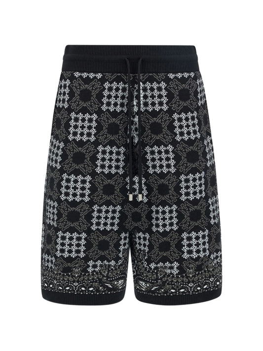MA quad check mesh knit short