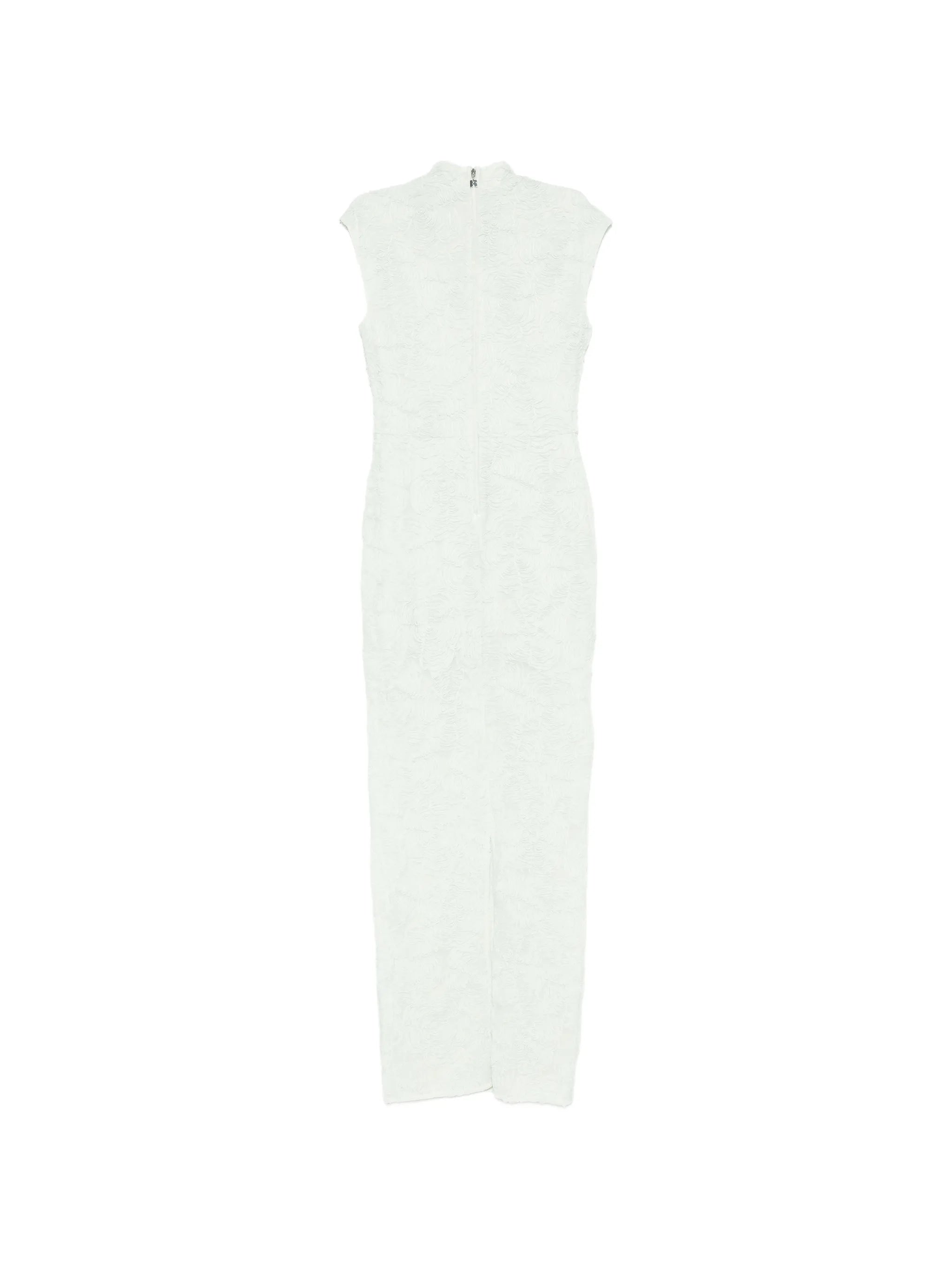 textured-finish sleeveless maxi dress