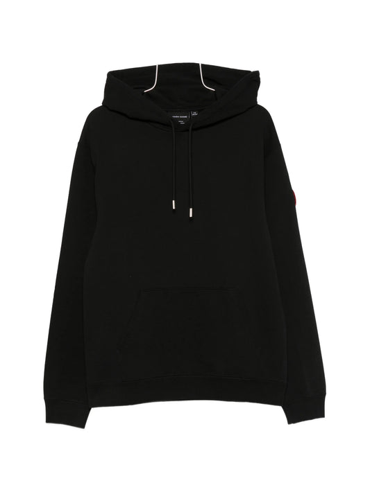 logo-patch drawstring hoodie