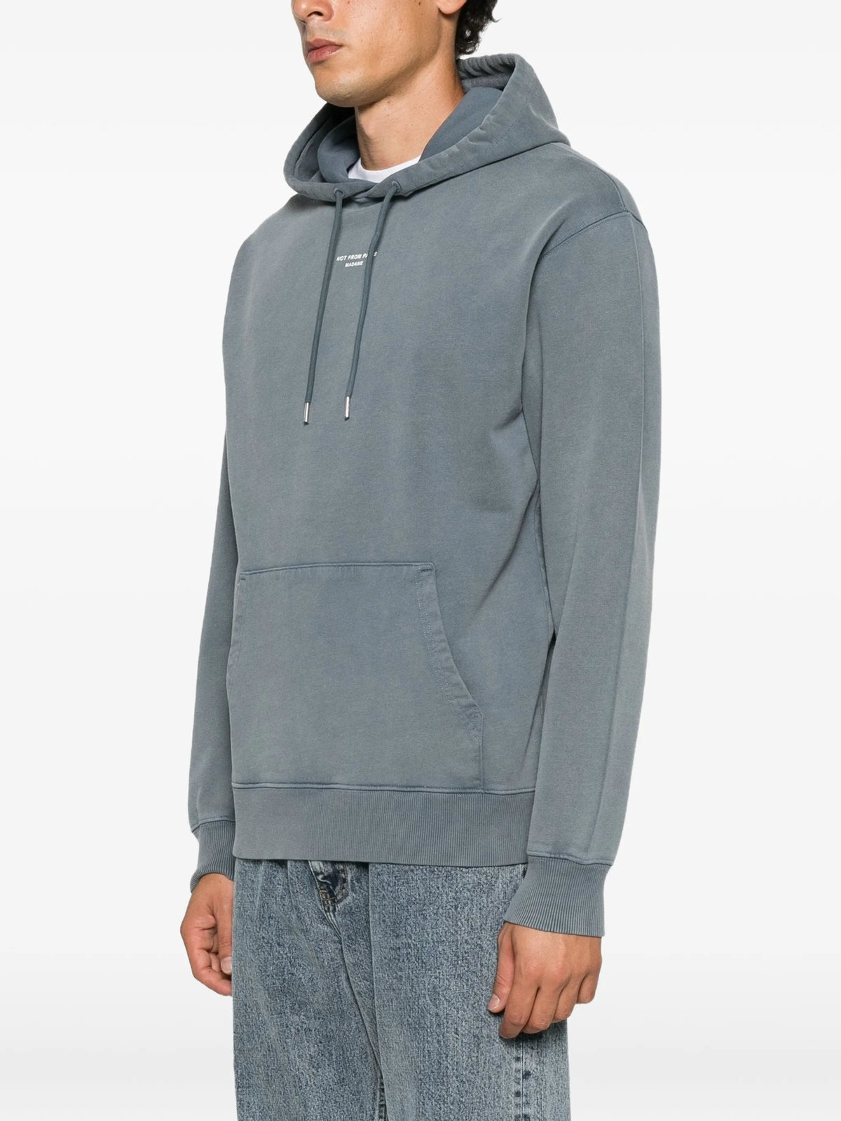 Classic slogan-print drawstring hoodie